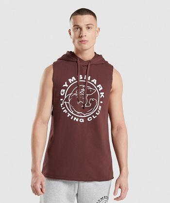 Pánské Mikiny S Kapucí Gymshark Legacy Drop Arm Růžové Hnědé | CZ 2705CTV